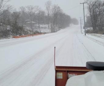 Snow and ice on Madison Street on Jan. 24, 2026. (City of Clarksville, contributed)