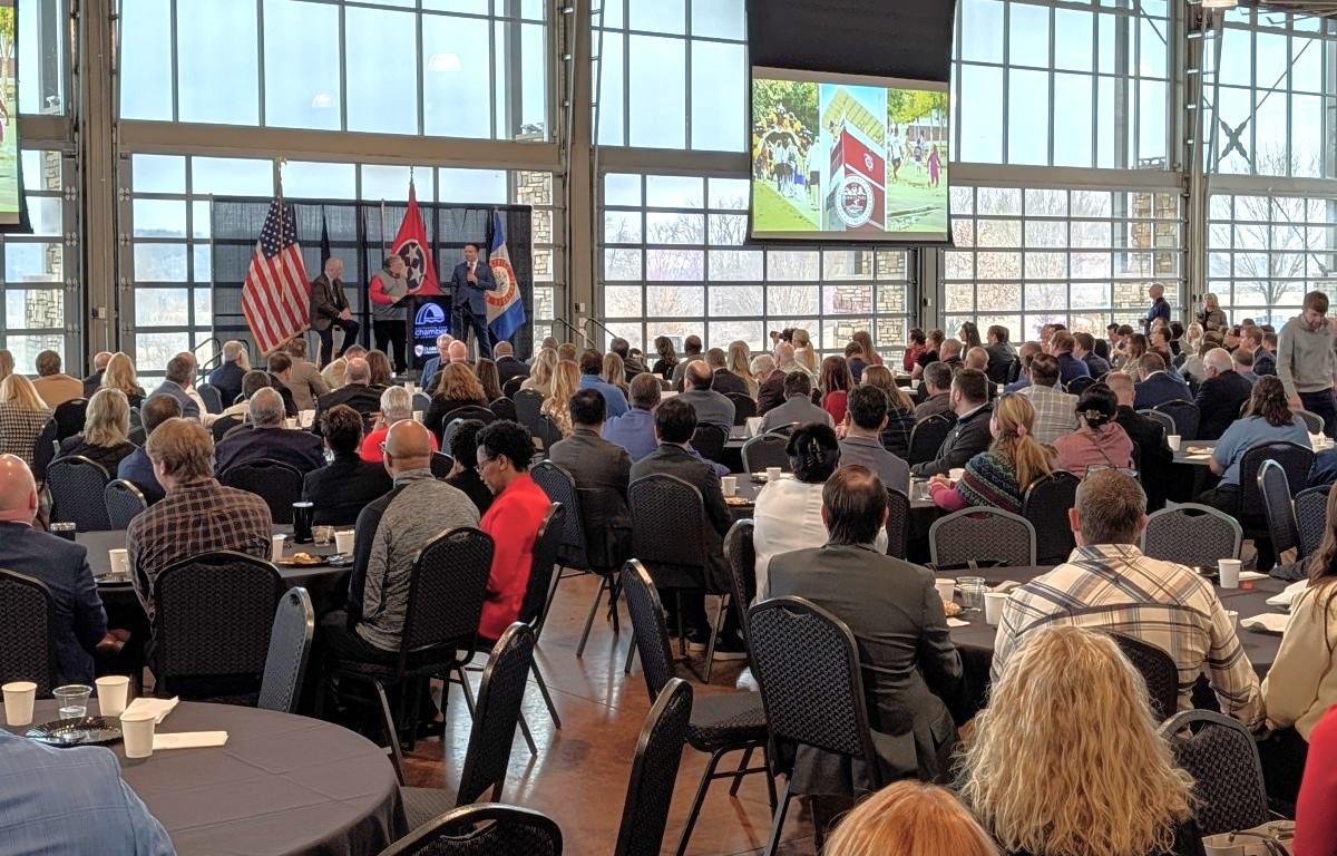The Clarksville Area Chamber of Commerce Mayor's Power Breakfast on Jan. 6, 2026. (Chris Smith)
