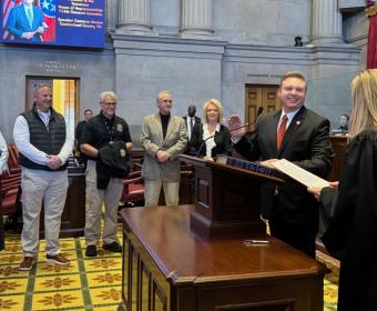 State Rep. Michael Lankford is sworn in at the Tennessee General Assembly on Jan. 13, 2026. (Contributed)