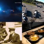 Clockwise from the top left, Greenwood shooting, wrecks in Clarksville, Hummus Republic, Jimi Hendrix at Fort Campbell.