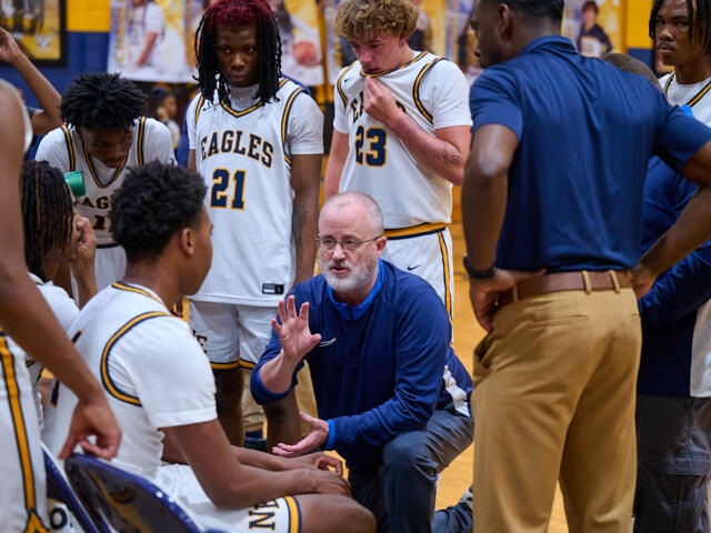 Northeast High School head boys basketball coach Ivard Brimely on Jan. 22, 2026. (Hannah Walker)