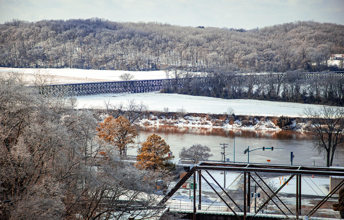 The Cumberland River after the snowstorm on January 27, 2025. (Wesley Irvin)