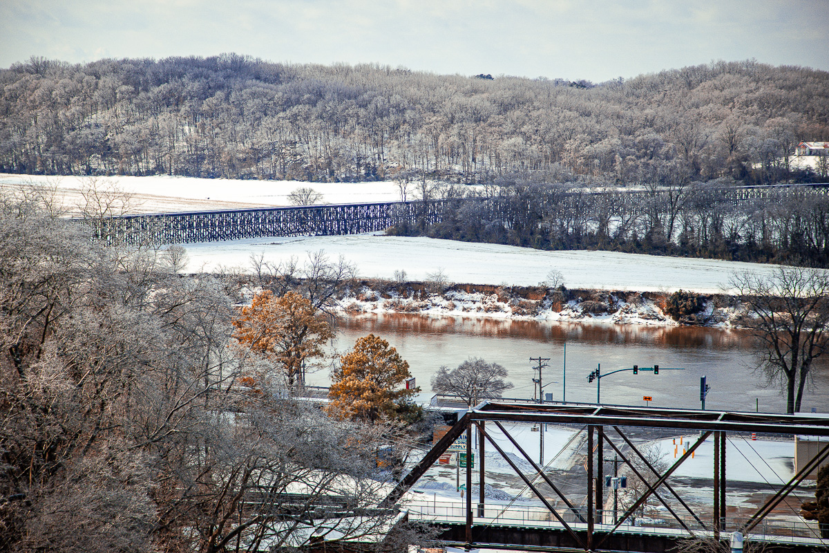 The Cumberland River after the snowstorm on January 27, 2025. (Wesley Irvin)