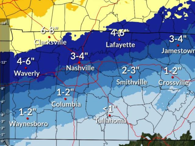 Winter Storm Warning: Snow begins, with up to 8 inches coming to ...