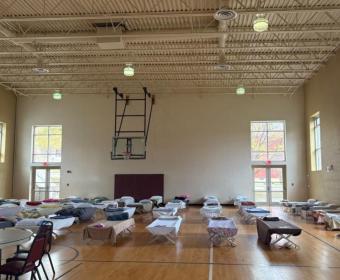 Clarksville Area Urban Ministries works with Madison Street United Methodist Church to open warming shelter for homeless during freezing temperatures, Feb. 6, 2025. (Deborah Ashcraft contributed)