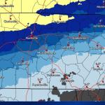 The snow totals forecast through Sunday evening as of Jan. 22, 2026. (National Weather Service, contributed)