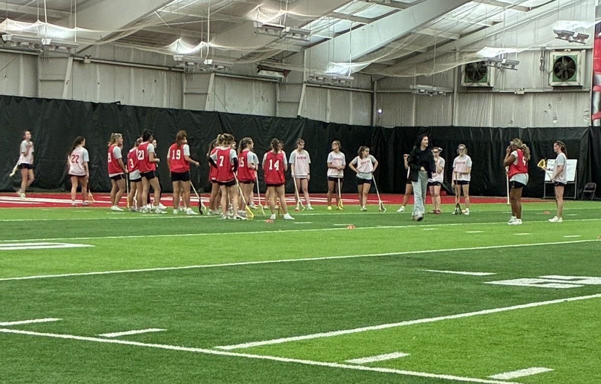 Austin Peay State University women's lacrosse team in practice in January 2026. (Bryce Lazenby)