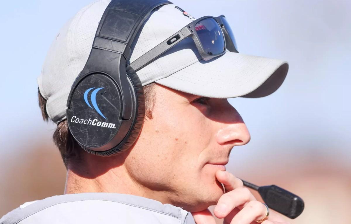 Austin Peay State University football coach Jeff Faris on Nov. 15, 2025 at Fortera Stadium (Carder Tipler, APSU Athletics)