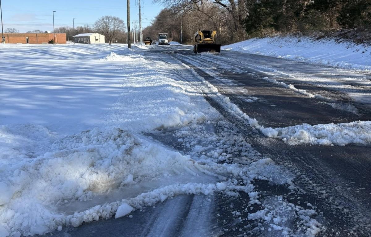 An iced-over CMCSS road on Feb. 2, 2026. (CMCSS, contributed)