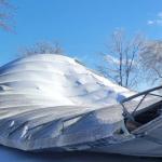 Locust Run Stables arena and barn collapsed during the ice storm on Jan. 26, 2026. (Rebecca Brown)