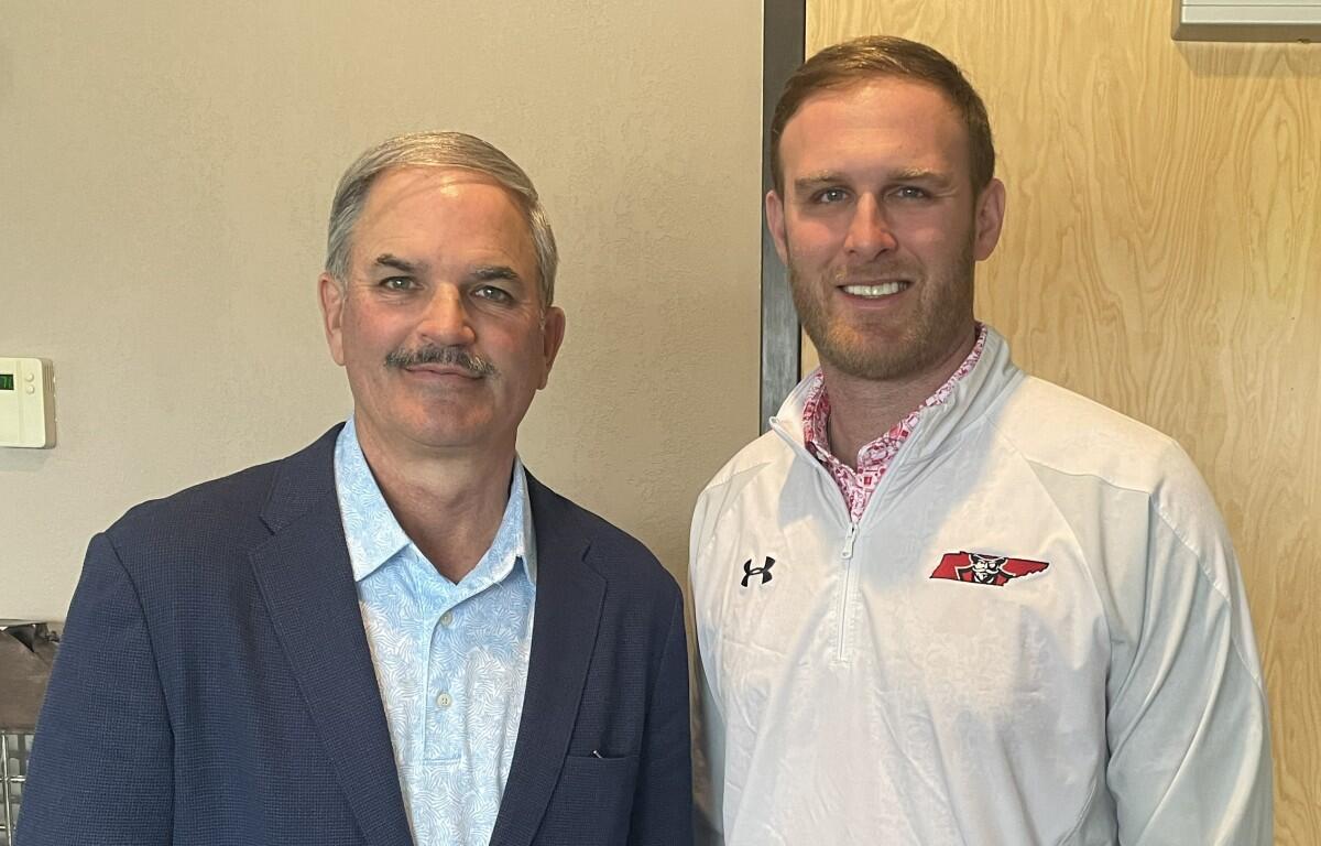 Charlie Koon, left, and Jordan Harmon.