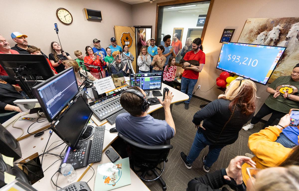 Camp Rainbow Radiothon at 5 Star Media Group on February 12, 2026. (Wesley Irvin)