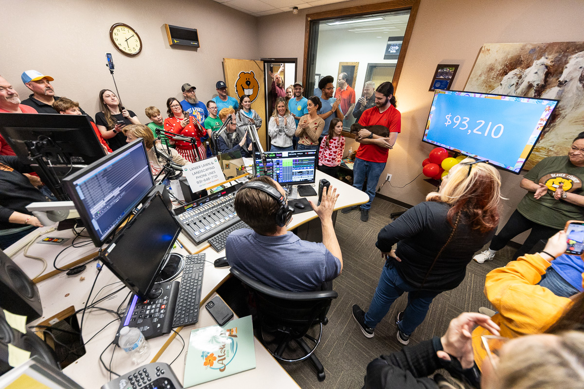 Camp Rainbow Radiothon at 5 Star Media Group on February 12, 2026. (Wesley Irvin)