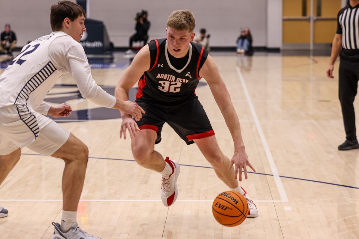 The Austin Peay men's basketball team defeated Queens at Curry Arena in Charlotte, NC, on Feb. 11, 2026. Photo by Alex Allard, APSU Athletics.