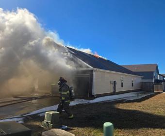 A house fire on Dugger Drive on Feb. 7, 2026. (Clarksville Fire Rescue, contributed)