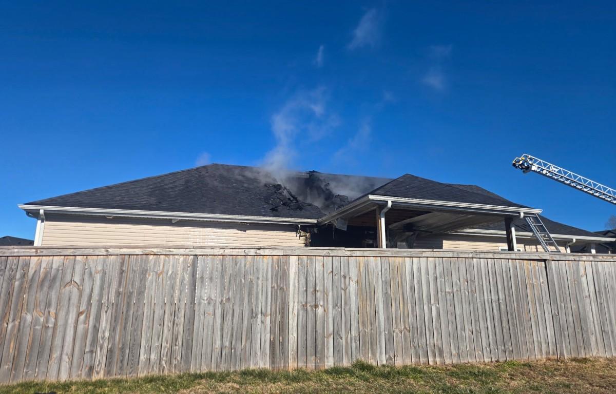 A house fire on Dugger Drive on Feb. 7, 2026. (Clarksville Fire Rescue, contributed)
