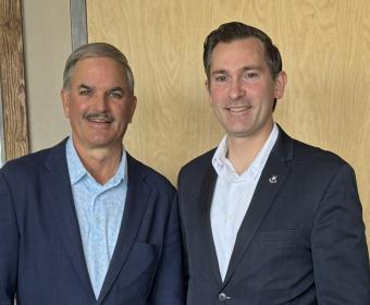 Charlie Koon, left, and Rep. Matt Van Epps.