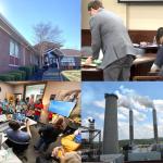 Clockwise from the top left, Clarksville Housing Authority, Cheyanne Maddox sentencing, TVA coal plant, Camp Rainbow Radiothon.
