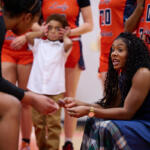 Coach Tenisha Lockridge as Kirkwood High School girls' basketball played Rossview High School on Feb. 19, 2026. (Hannah Walker)