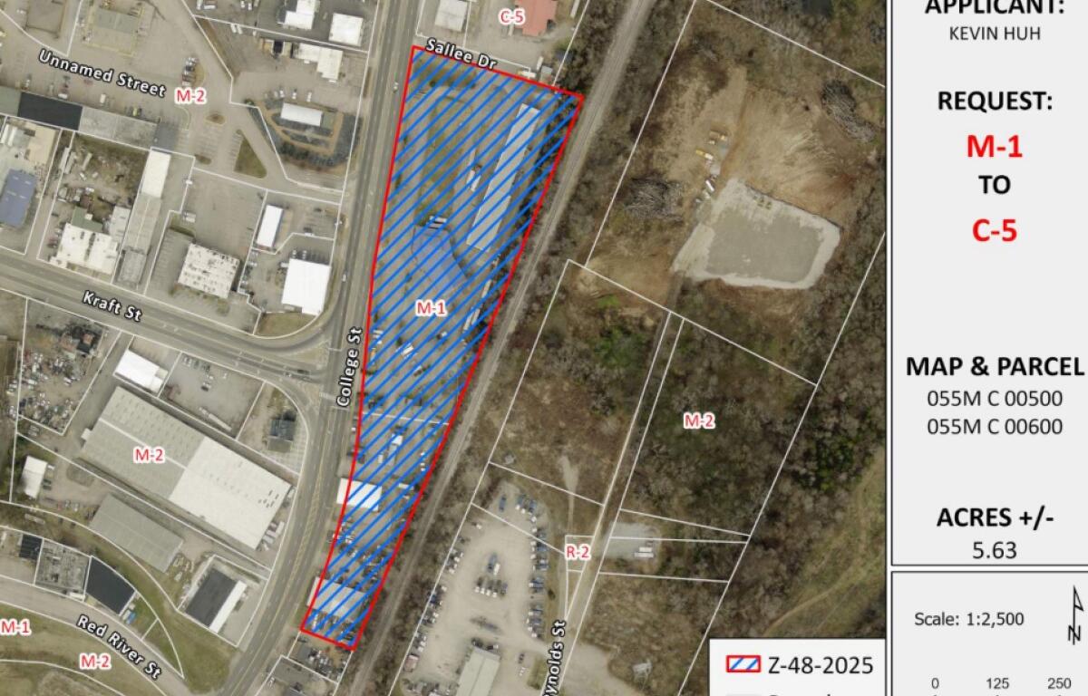 Rezoning from industrial to commercial proposed for 5 acres at College ...
