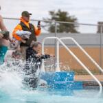Lee Erwin at the Clarksville Parks and Recreation Polar Plunge at New Providence Pool on Feb. 21, 2026. (Tanner Cernick)