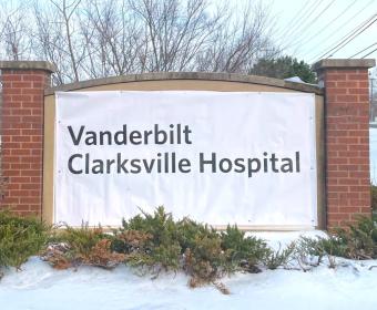 New temporary signage for Vanderbilt Clarksville Hospital on Feb. 1, 2026. (Contributed)
