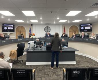 Eric Claunch addressing the Clarksville City Council on Thursday, Feb. 5, 2026. (Christian Brown)