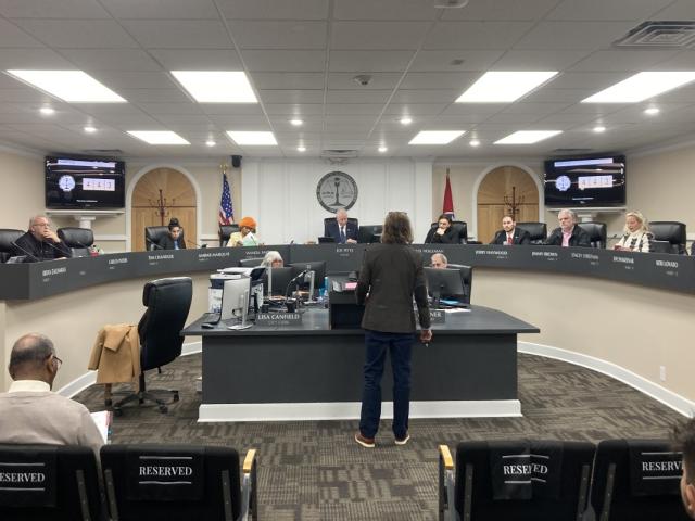 Eric Claunch addressing the Clarksville City Council on Thursday, Feb. 5, 2026. (Christian Brown)