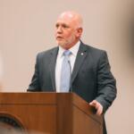 Mark Riggins at the Clarksville Kiwanis Club meeting on Feb. 24, 2026. (Joshua Peltz, contributed)