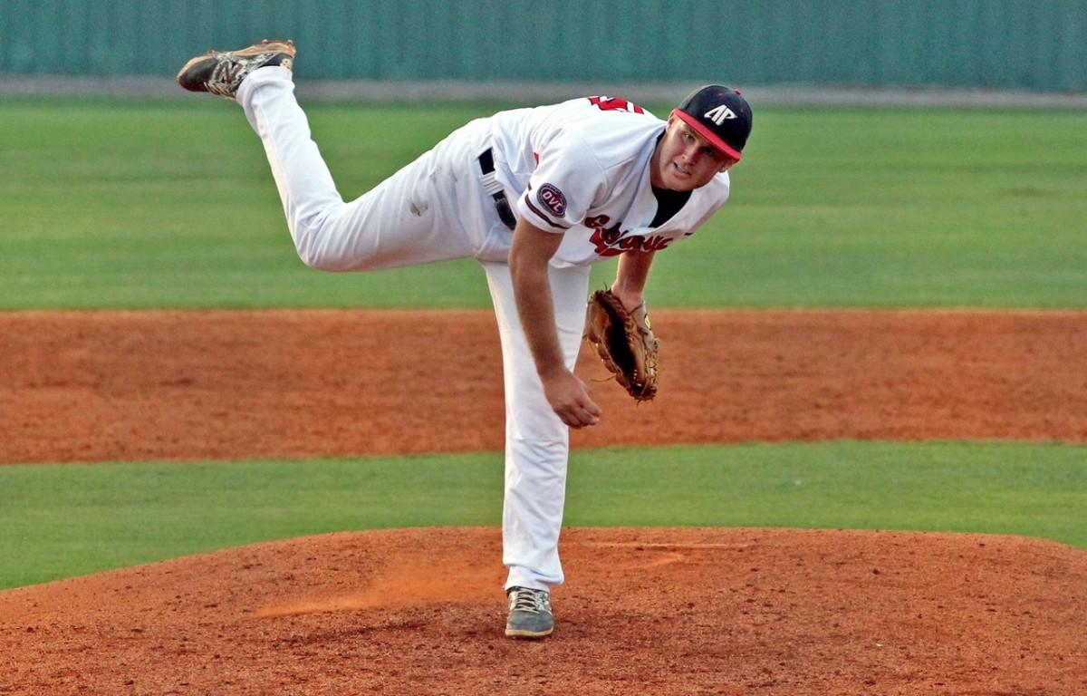 Jordan Harmon when he was a pitcher for Govs baseball. (APSU, contributed)