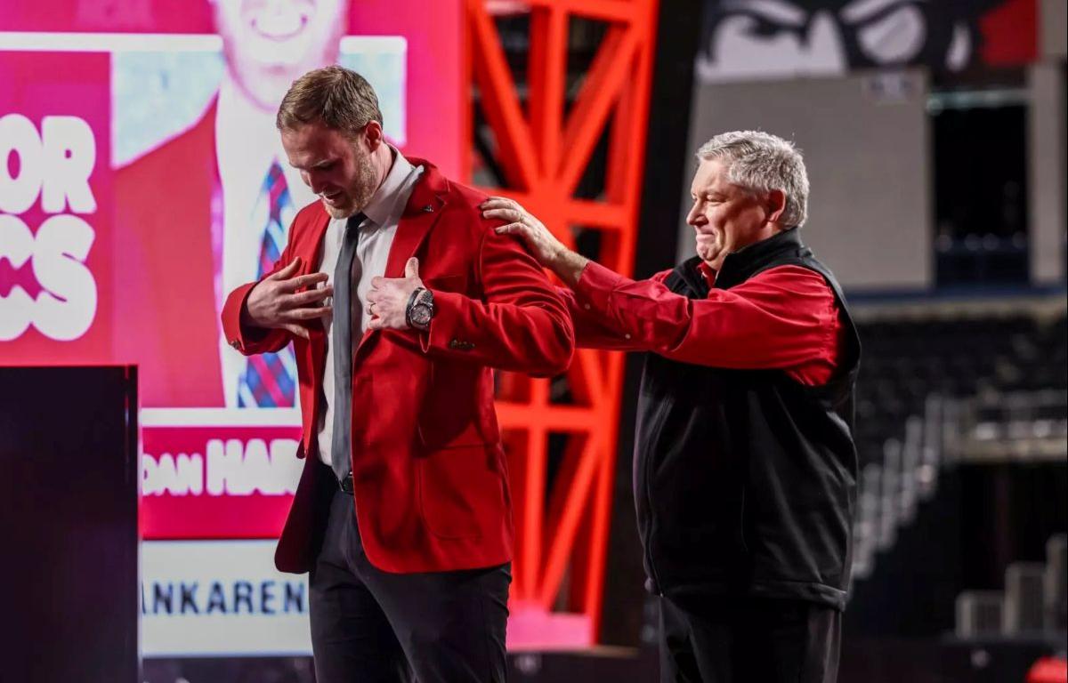Jordan Harmon is introduced as the 15th Director of Athletics of Austin Peay, Feb. 13, 2026, at F&M Bank Arena. (Karley Livingston, APSU Athletics)