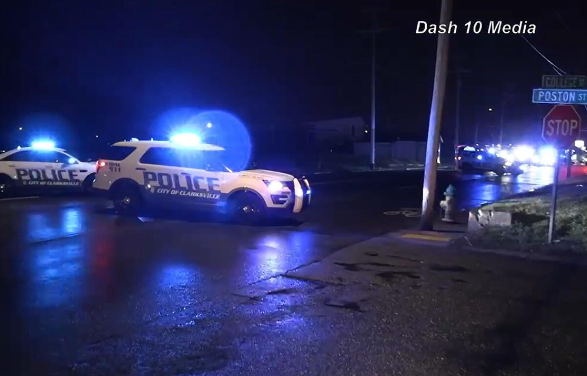 A pedestrian was hit by a car on College Street on Feb. 19, 2026. (Enrique Gonzalez, Dash 10 Media)