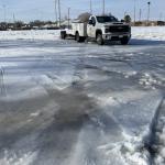 An iced-over CMCSS parking lot on Feb. 2, 2026. (CMCSS, contributed)