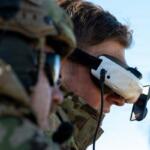 A soldier with the 101st Airborne Division operates an unmanned aircraft system (UAS) via a headset during a live-fire exercise at Fort Campbell on March 12, 2026. (U.S. Army, Spc. Sandy Vera)
