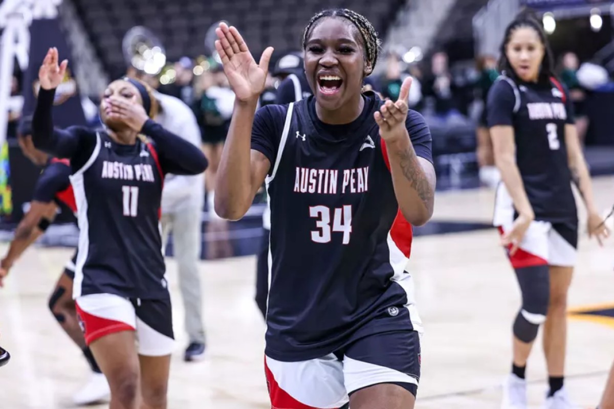 Austin Peay's women's basketball team defeated Stetson 68-52 in the ASUN Tournament Semifinals, on Saturday, March 7, 2026, at VyStar Veterans Memorial Arena. (Casey Crigger, APSU Athletics)