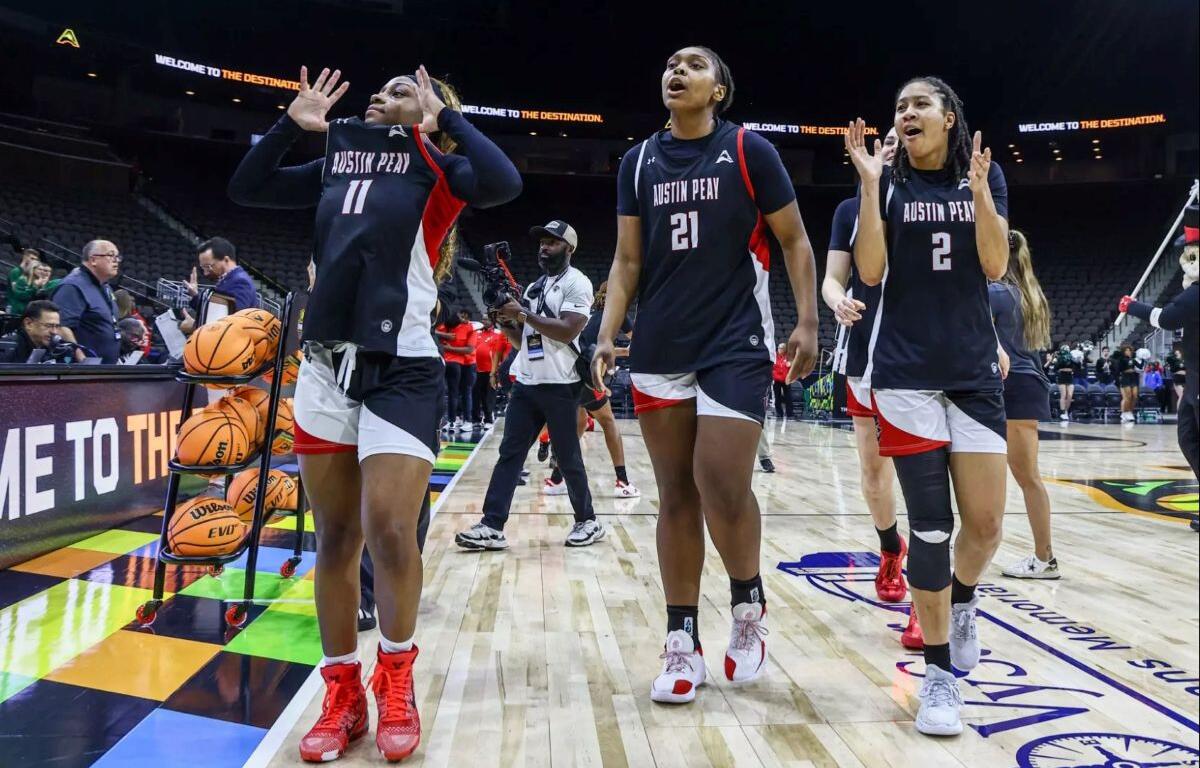 Austin Peay's women's basketball team defeated #4 Stetson 68-52 in the ASUN Tournament Semifinals, Saturday, March 7, 2026, at VyStar Veterans Memorial Arena. Photo by Casey Crigger, APSU Athletics