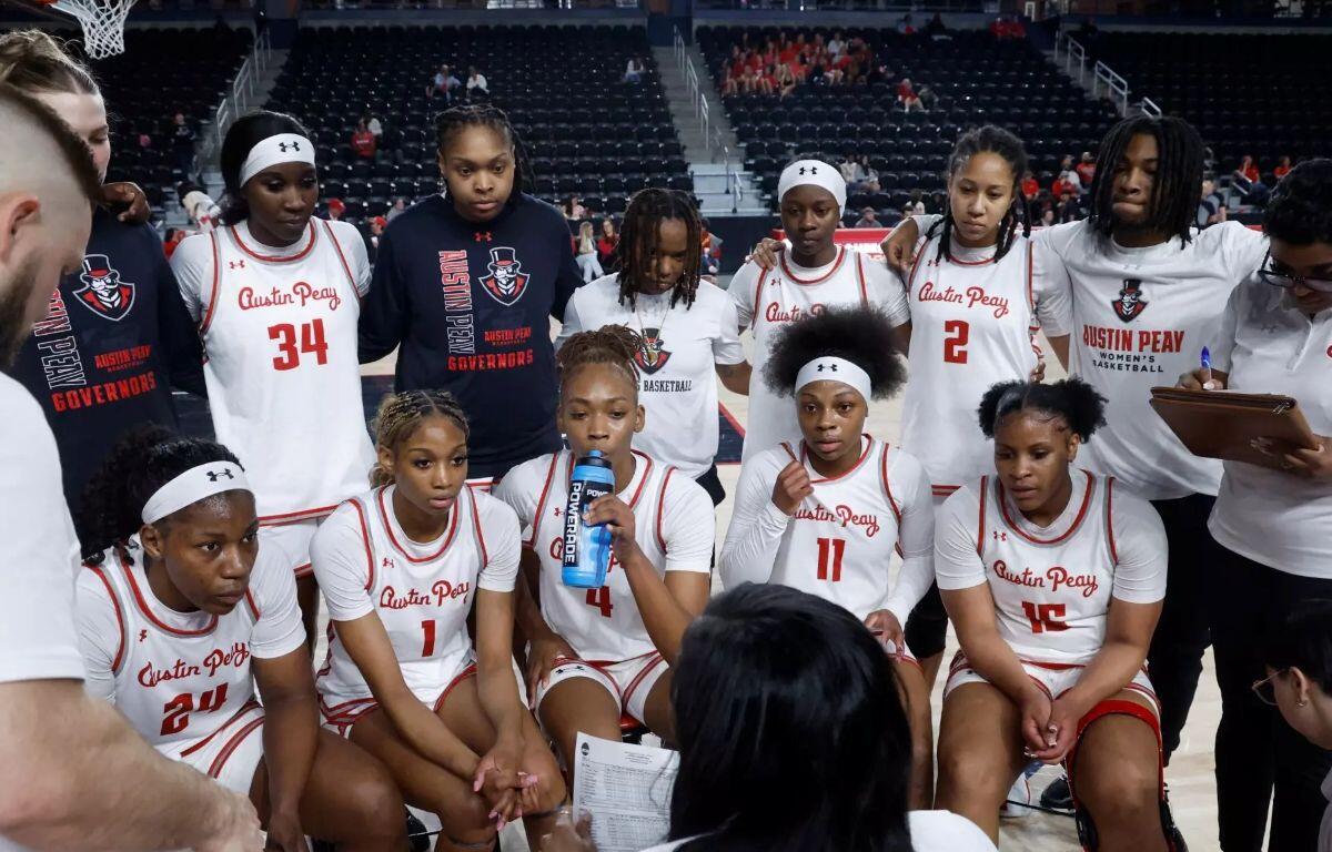 Austin Peay lost to UTRGV 71-59 in the first round of the Women's National Invitational Tournament Thursday, March 19, 2026, at F&M Bank Arena. (Robert Smith, APSU Athletics).