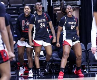The Austin Peay women's basketball team wins over the Eastern Kentucky Colonels on March 5, 2026. (Casey Crigger/APSU Athletics, contributed)