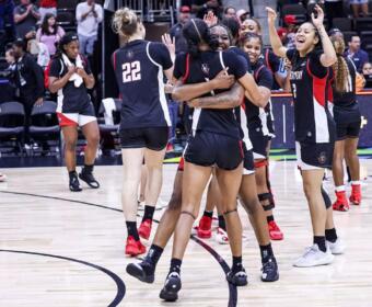 Austin Peay's women's basketball team defeated #4 Stetson 68-52 in the ASUN Tournament Semifinals, Saturday, March 7, 2026, at VyStar Veterans Memorial Arena. Photo by Casey Crigger, APSU Athletics