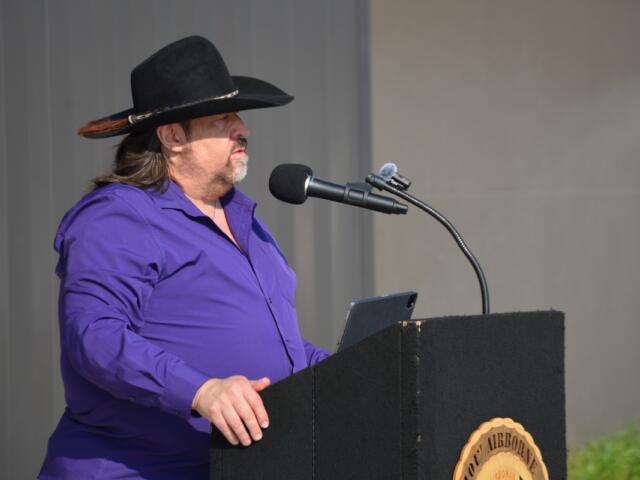 Charlie Daniels Jr. as Fort Campbell announces America250 Fourth of July Celebration. Fort Campbell, Kentucky. March 26, 2026. (Daynnah Carmona)