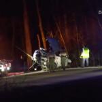 A driver went off Highway 41 near Guthrie on March 9, 2026. (Enrique Hernandez, Dash 10 Media)