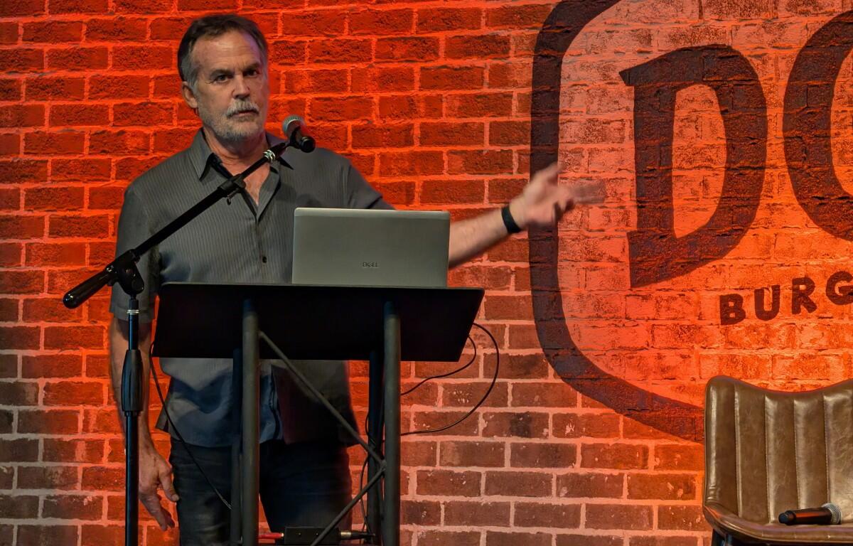 Nashville Kats owner Jeff Fisher at the Clarksville Industrial Association meeting at Dock 17 on March 10, 2026. (Chris Smith)