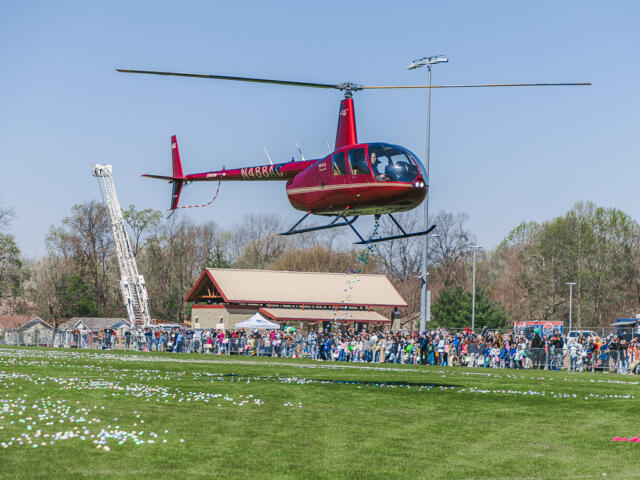 Montgomery County Parks and Recreation’s annual Easter Egg Hunt at Civitan Park on March 28, 2026. (Wesley Irvin)