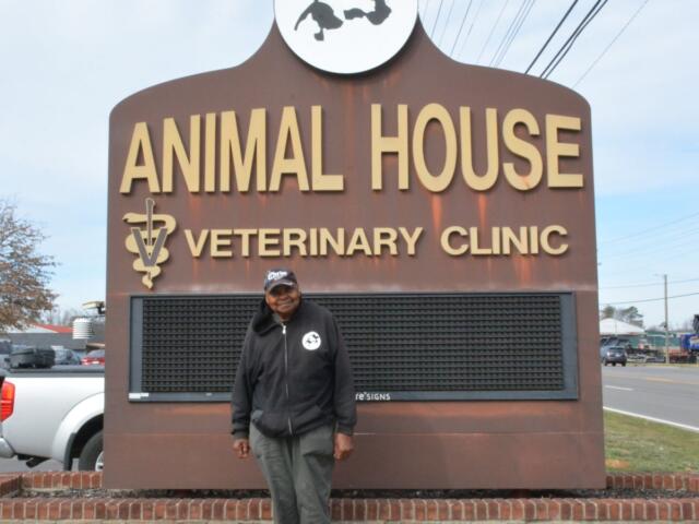 Ruben Tramill is 90-years-old, and still working full-time at Animal House on Dover Road in Clarksville on Feb. 24, 2025. (Lee Erwin)