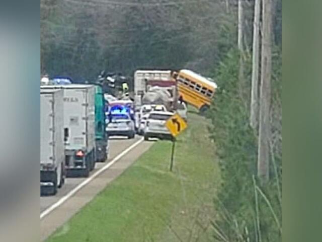 A CMCSS school bus crashed in Carroll County on March 27, 2026. (Michael Stanton, contributed)