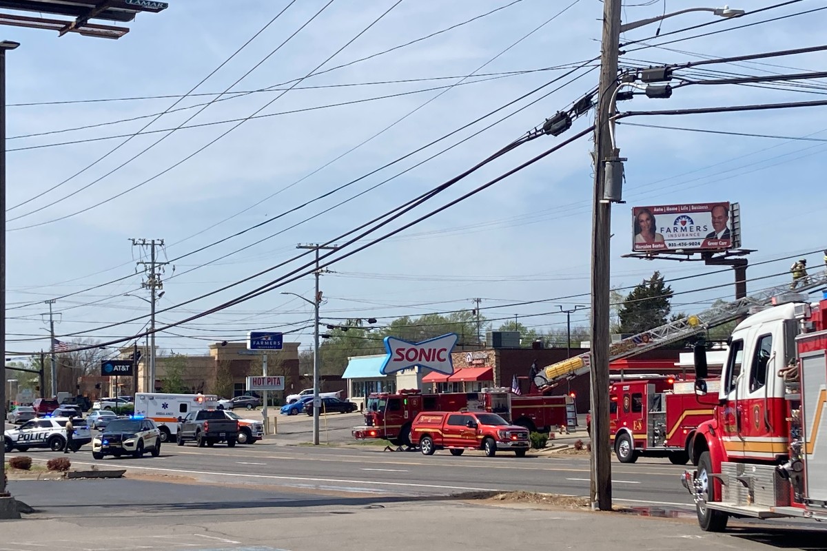 Reported structure fire at Sonic located on 1805 Madison Street. (Contributed by Barb Edwards)