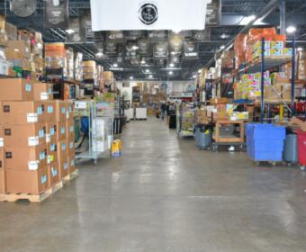 Inside the YAIPAK Outreach warehouse on 1255 Paradise Hill Road in Clarksville on Mar. 16, 2026. (Lee Erwin)