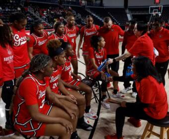 Austin Peay lost to Eastern Kentucky 67-54 during ASUN conference action on Wednesday, Feb. 25, 2026, on Gary Mathews Court at F&M Bank Arena. (Robert Smith | APSU Athletics)