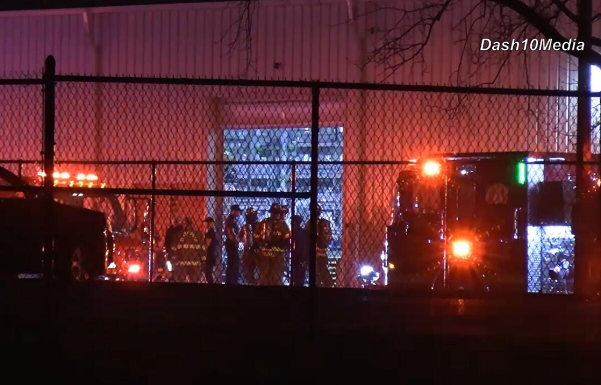 Firefighters respond to Florim USA on March 22, 2026. (Enrique Hernandez, Dash 10 Media)