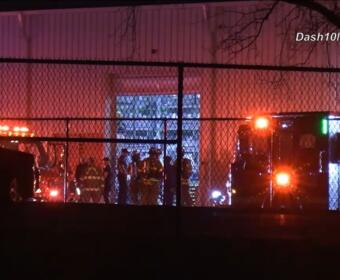 Firefighters respond to Florim USA on March 22, 2026. (Enrique Hernandez, Dash 10 Media)